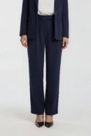 Elise Tailored Straight Leg Pants in Midnight Navy