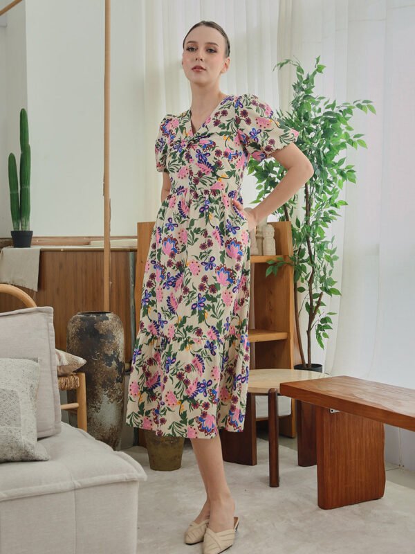 Marisa Midi Dress in Garden Bloom