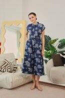 Sofina Sashed Jumpsuit in Midnight Countryside