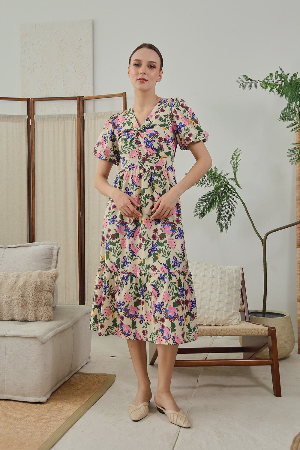 Marisa Midi Dress in Garden Bloom - 圖片 5