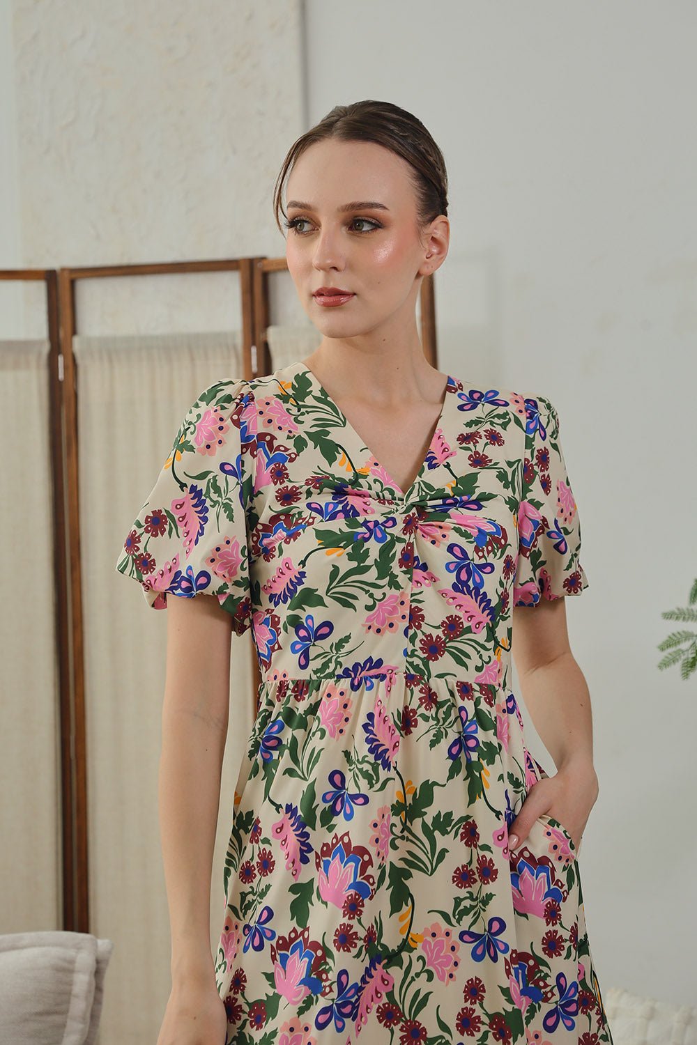 Marisa Midi Dress in Garden Bloom - 圖片 3