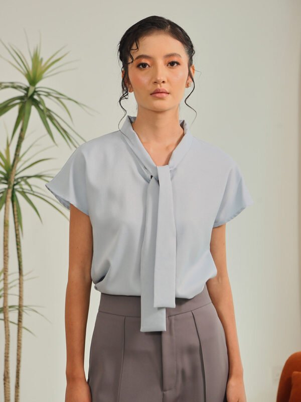 Graciela Sash Detachable Blouse in Powder Blue