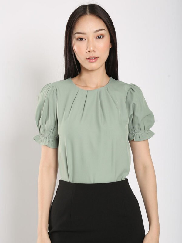 Geia Blouse in Sage Green