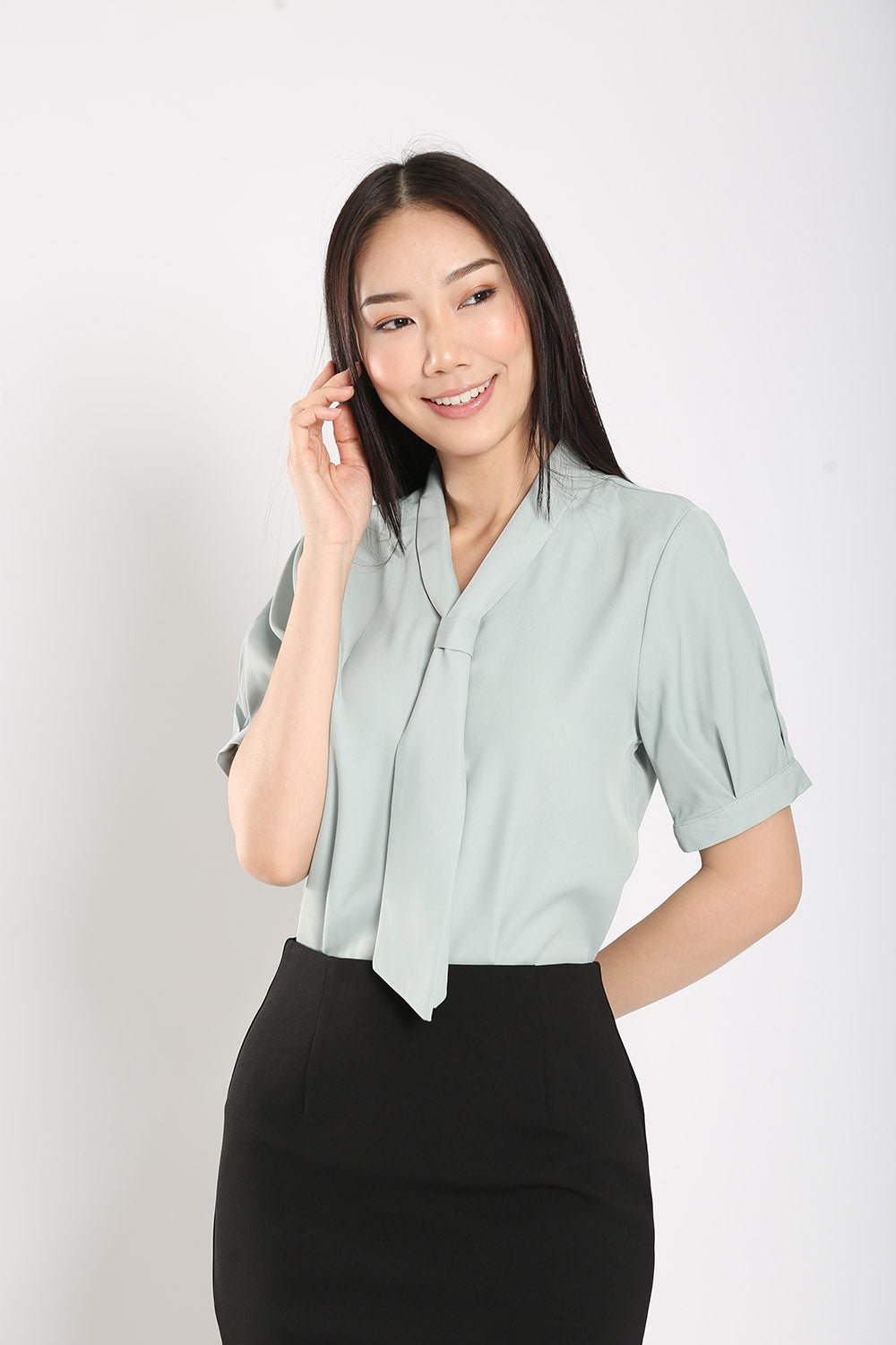 Suzette Blouse in Dust Blue – Bild 4
