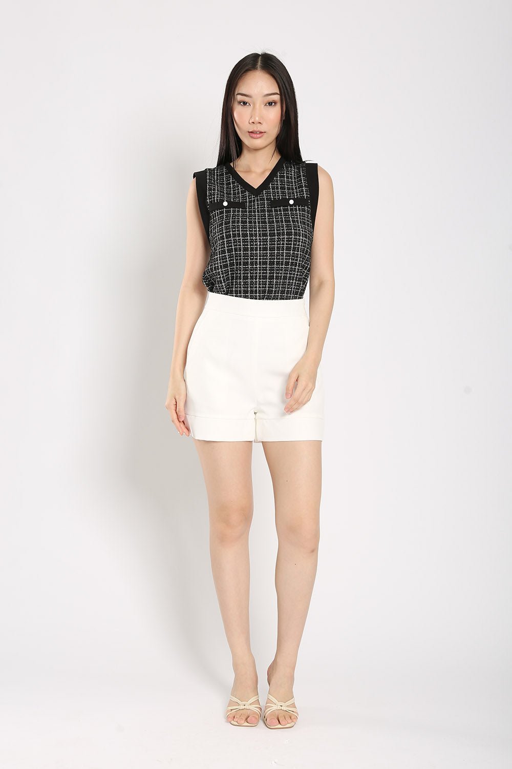 Alayna Top in Black Tweed – Bild 5