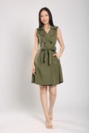 Gela Dress in Army Green
