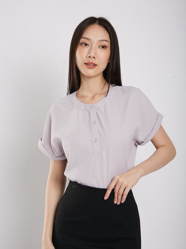 Londyn Blouse in Light Grey