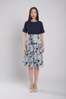 Sander Midi Dress in Navy Blue