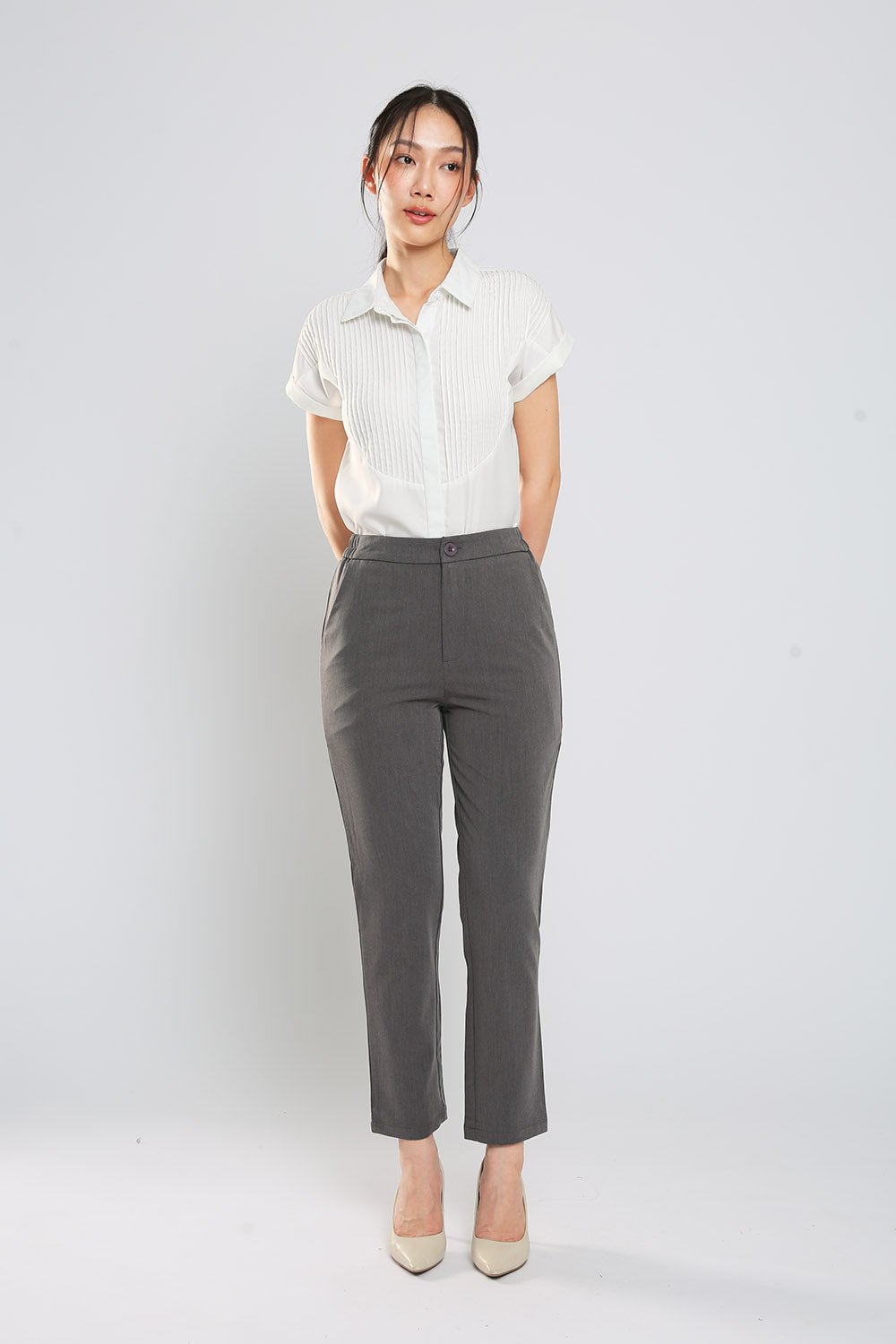 Monalise Tailored Pants in Grey - 圖片 3