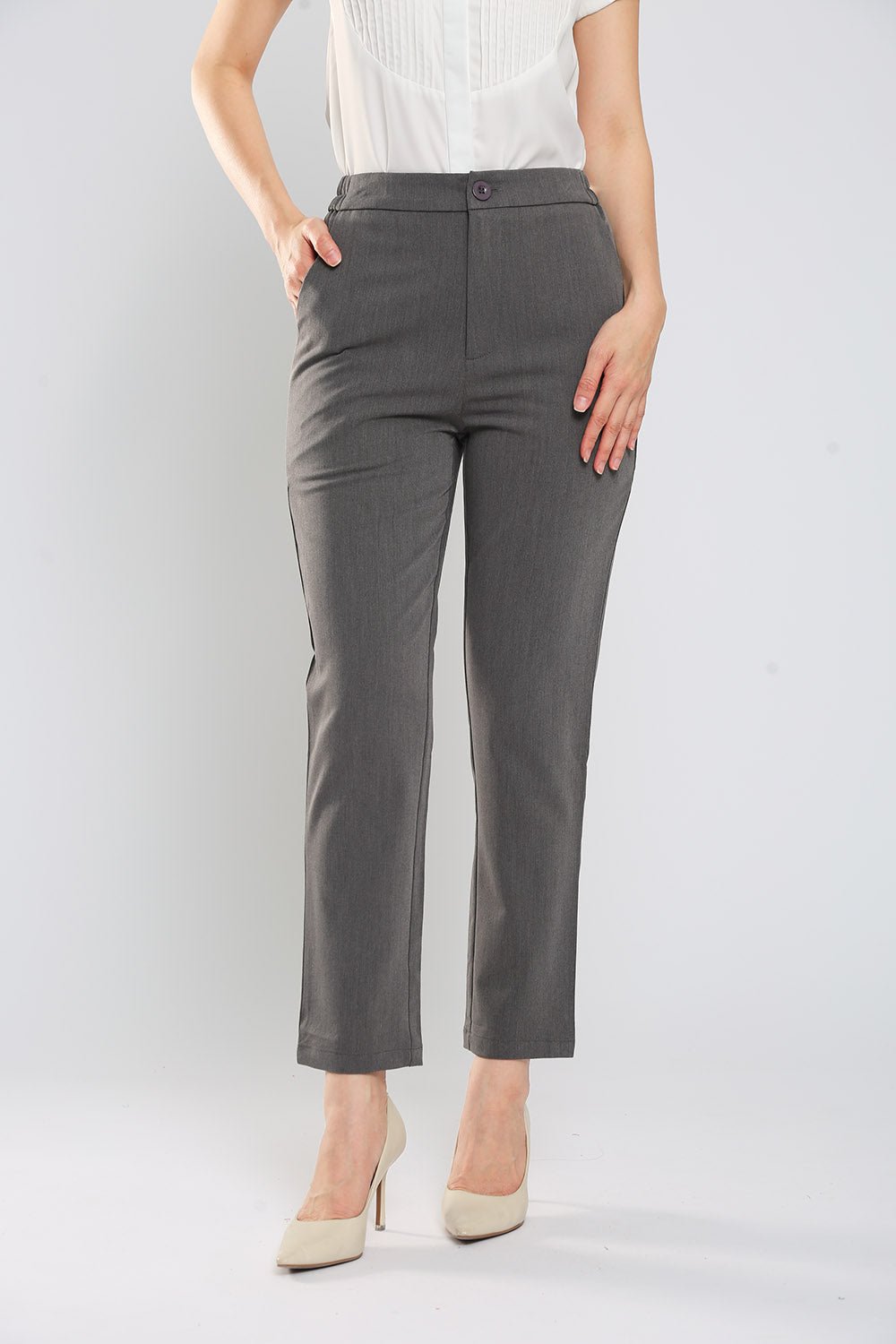 Monalise Tailored Pants in Grey