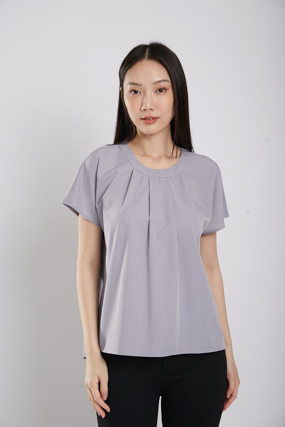 Ashanti Basic Top in Grey - Imej 2
