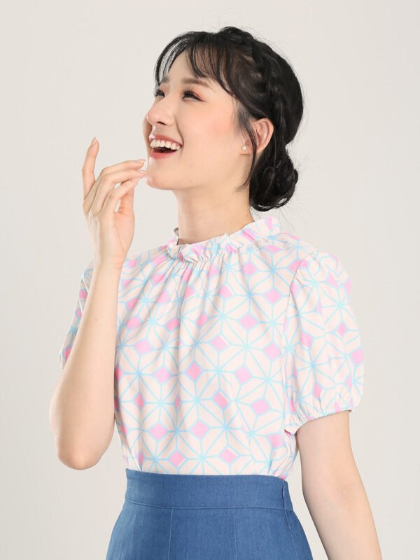 Elizia Blouse in Geometric Print