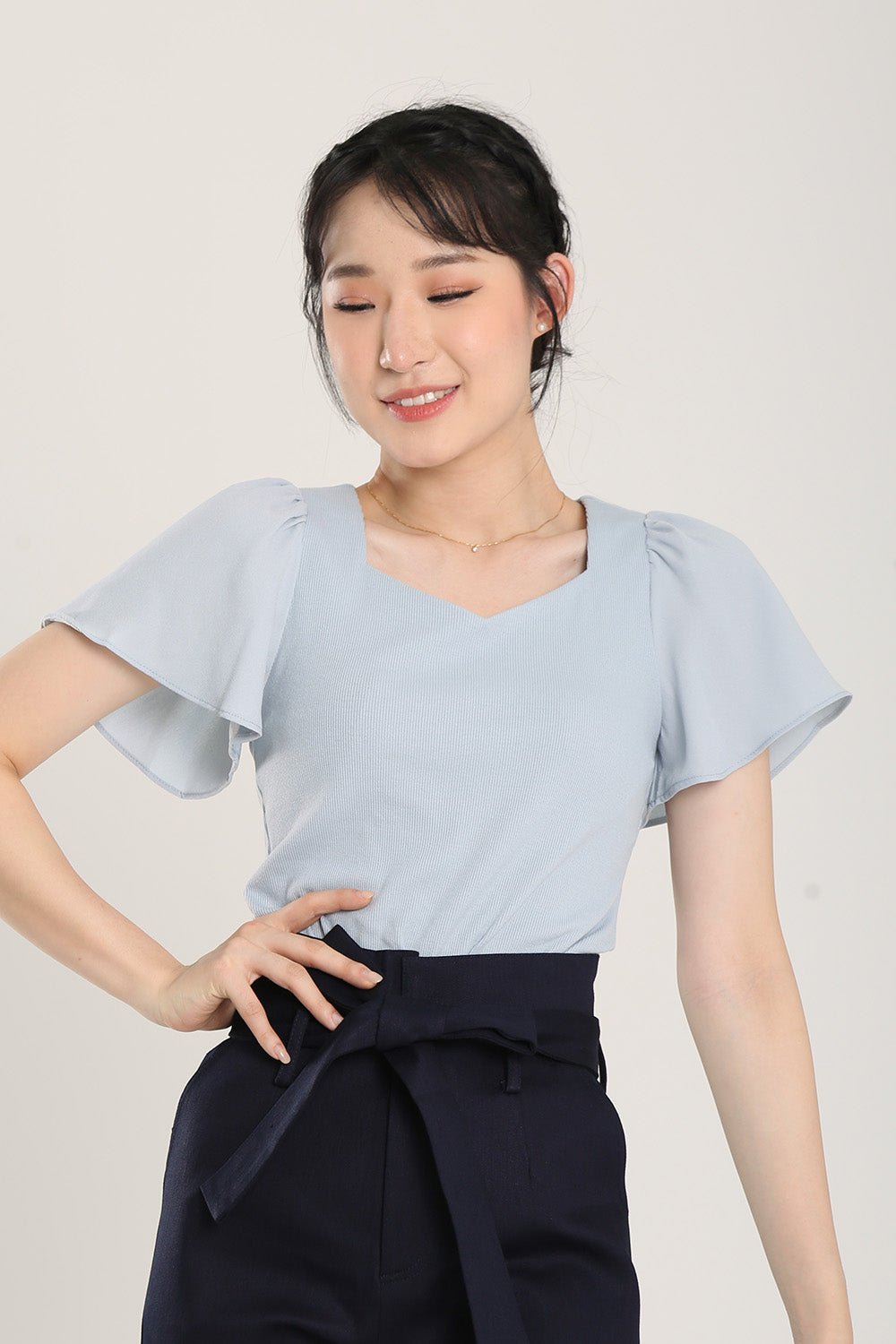 Anitra Top in Dusty Blue - 画像 2