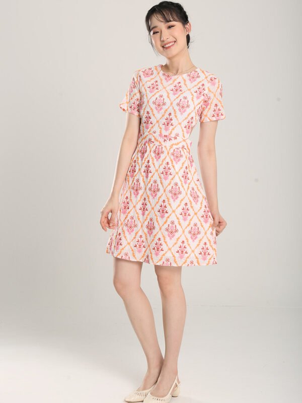 Ovidia Midi Dress in Embroidered Eyelet