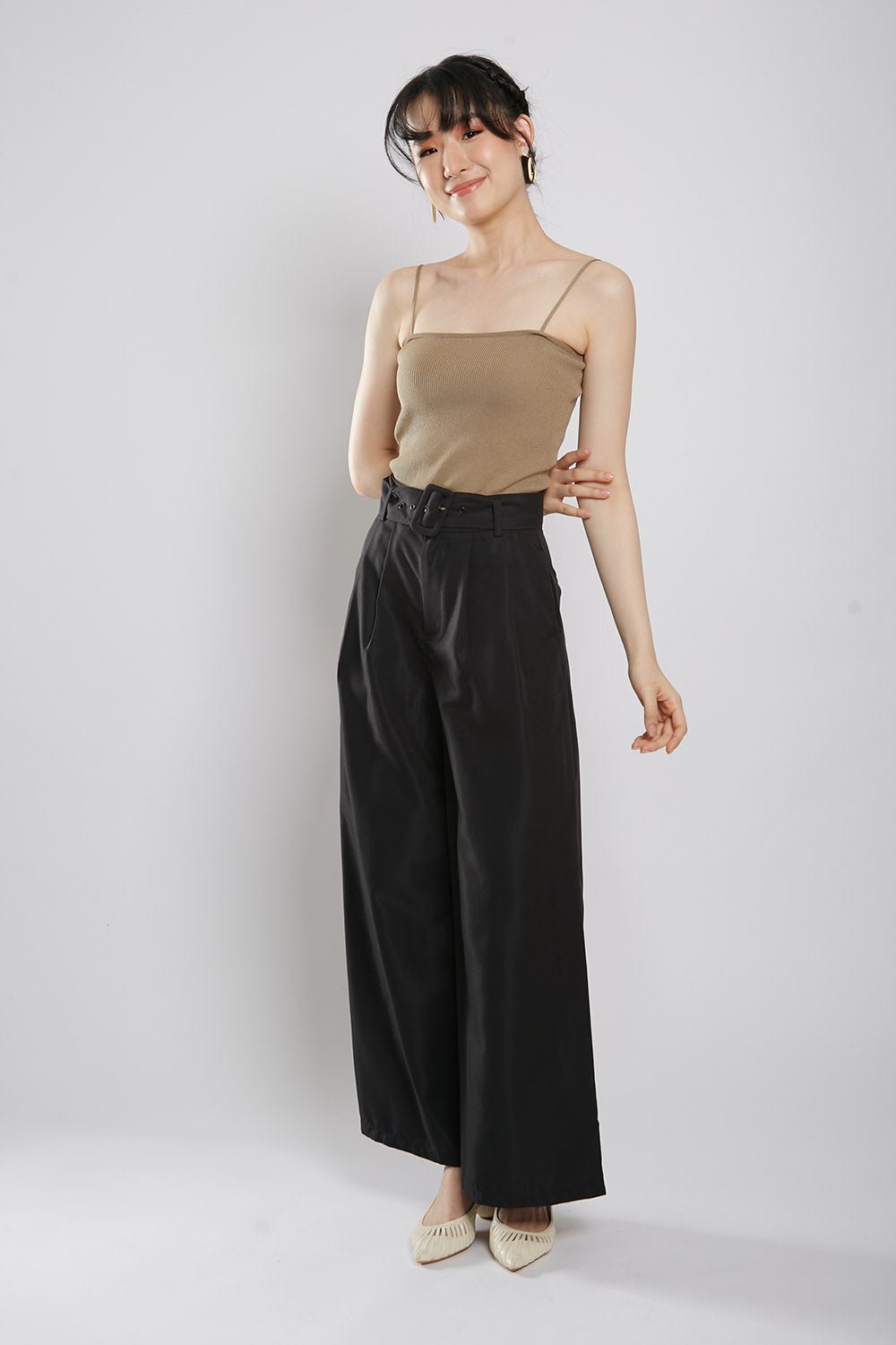 Geline Ribbed Knit Top in Oat - Image 8