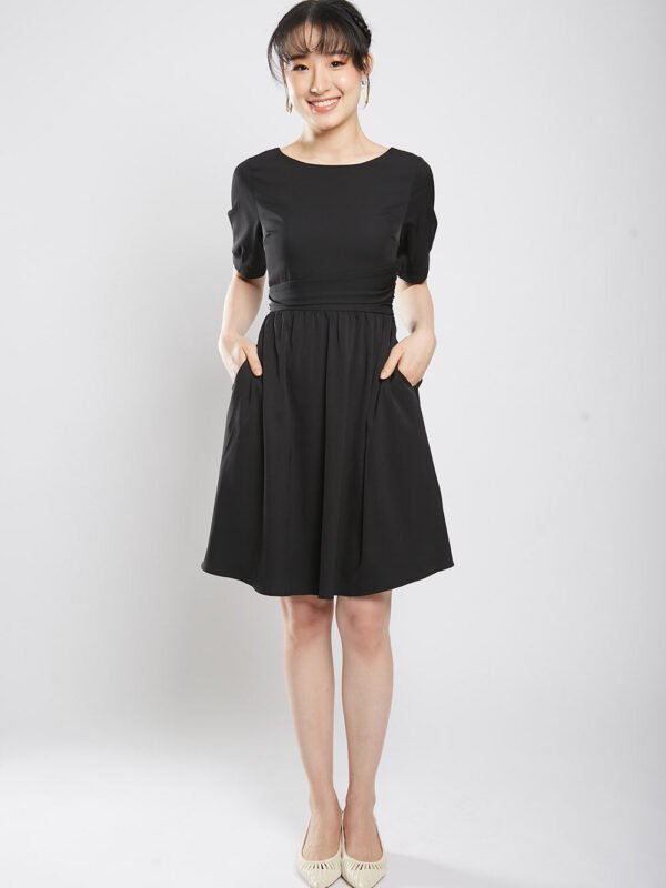 Kaleni Midi Dress in Black