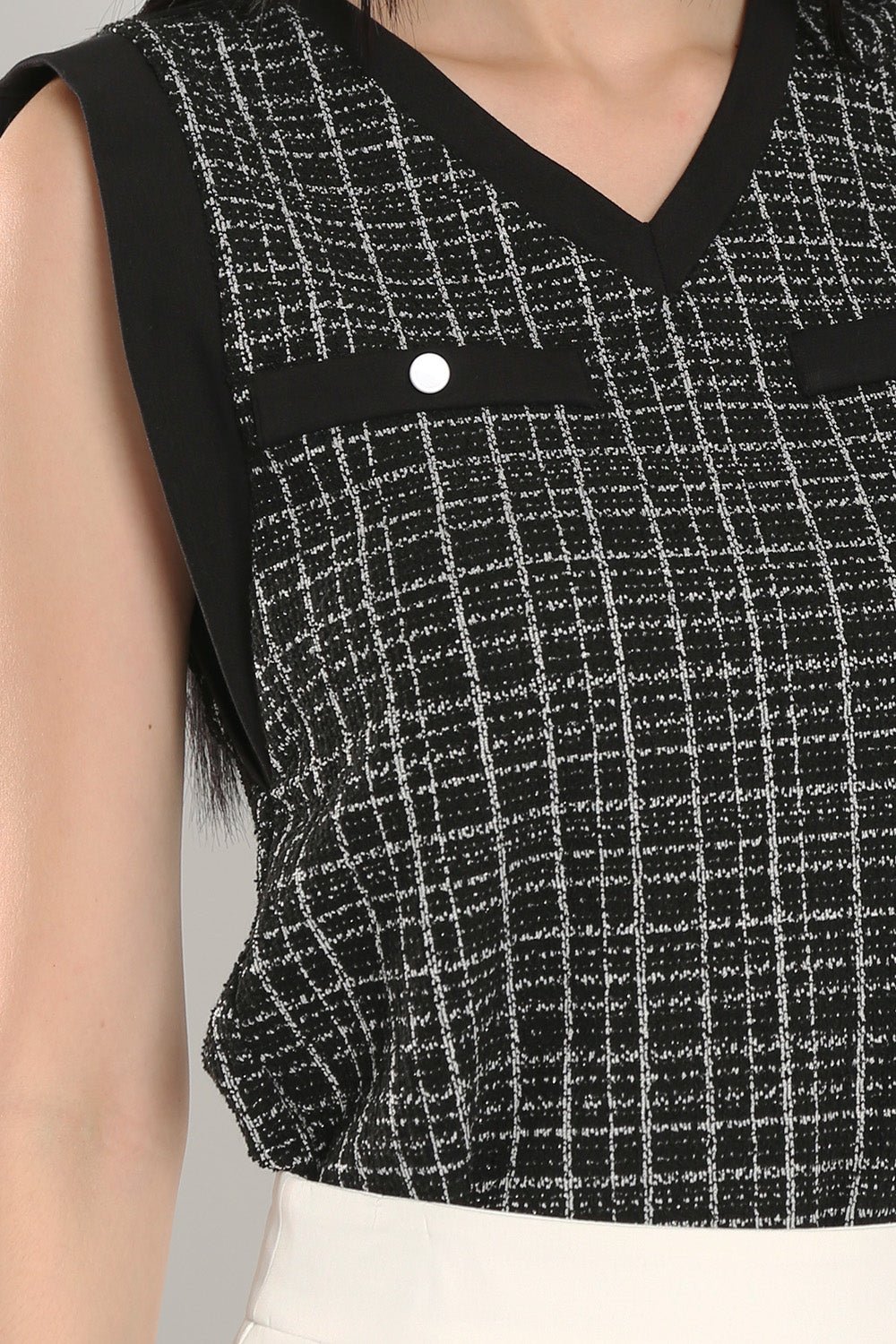 Alayna Top in Black Tweed – Bild 2