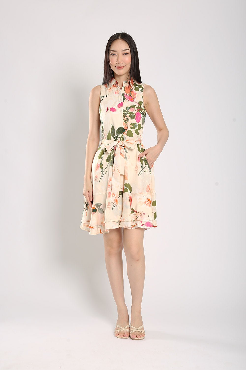 Nara Midi Dress in Floral Prints - 圖片 3