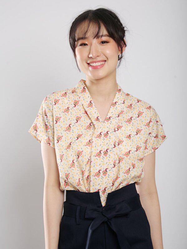Addie Kimono Neckline Top Animal Print